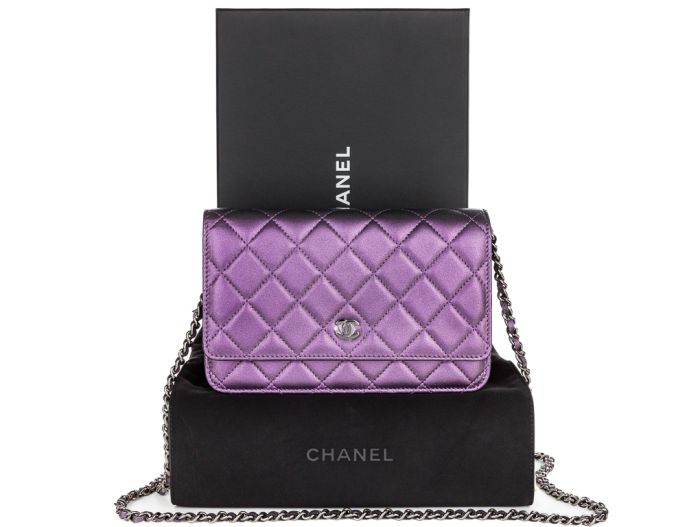 Chanel Iridescent Lambskin Purple Bag (1)
