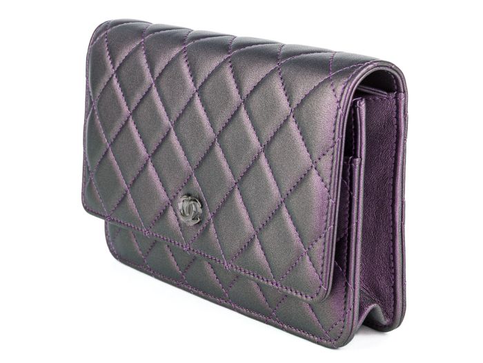 Chanel Iridescent Lambskin Purple Bag - Image 2