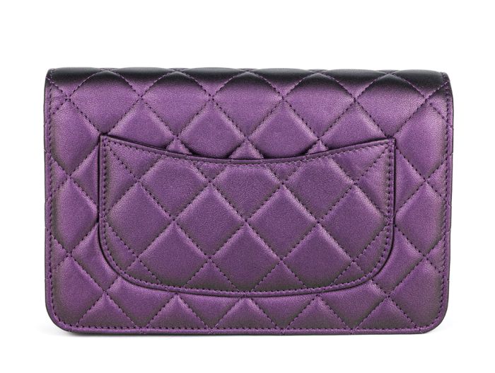 Chanel Iridescent Lambskin Purple Bag - Image 3