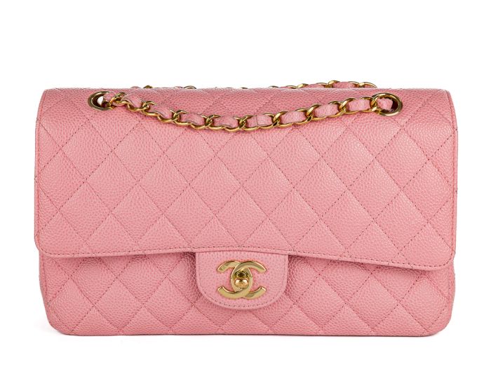 Chanel Pink Medium Caviar Classic Flap Bag