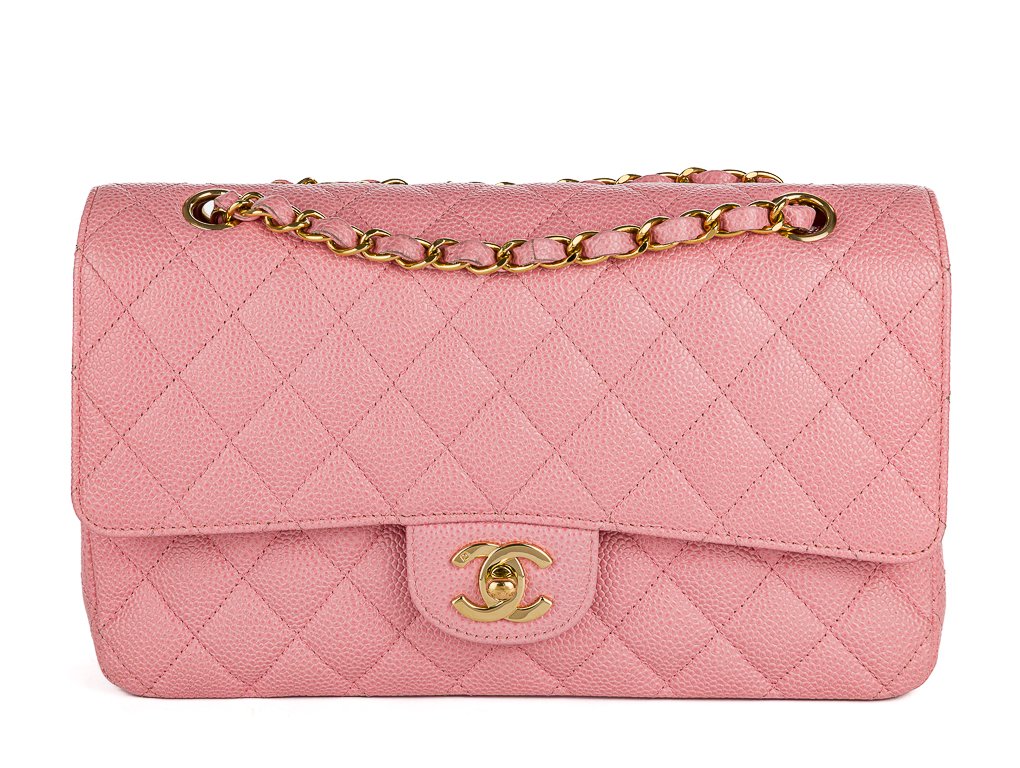 Chanel Pink Medium Caviar Classic Flap Bag