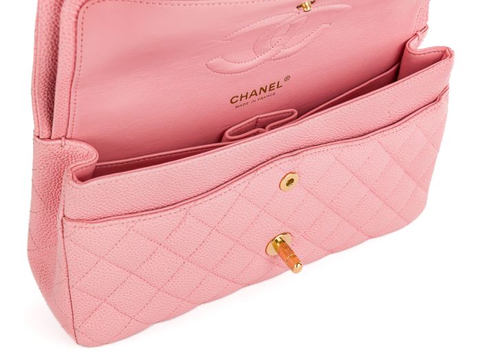 Chanel  Pink Medium Caviar Classic Flap Bag - Image 2
