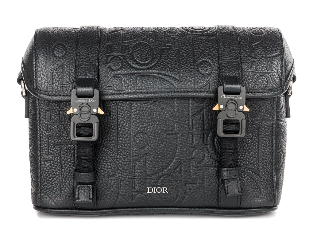 Christian Dior Hit The Road Messenger Black Bag With Flap