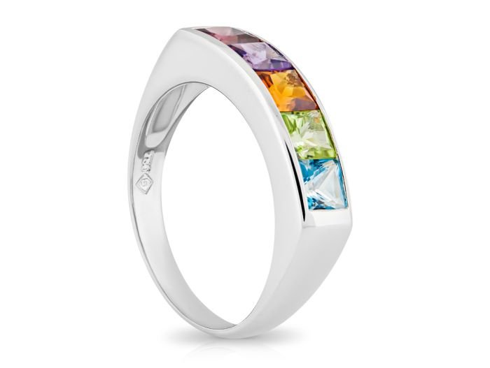 Coloured Gem Earrings and Ring Set - Image 4