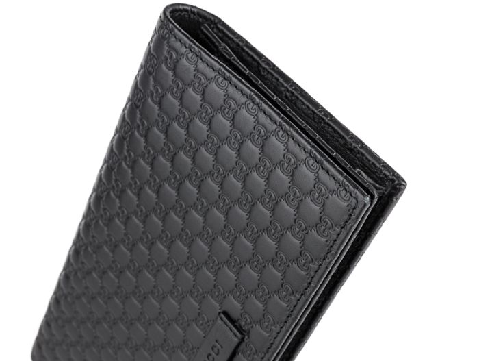 Gucci Black Micro Guccissima Wallet Crossbody Bag - Image 4