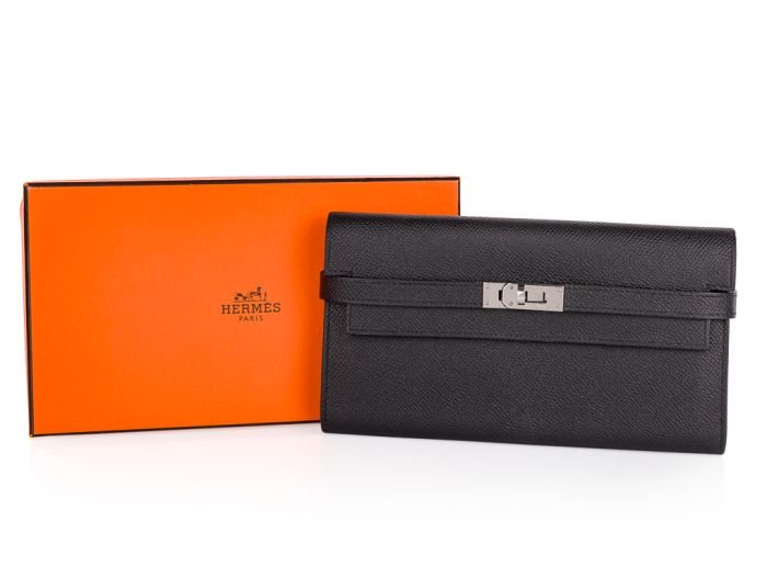 Hermes Black Epsom Kelly To Go Wallet - Image 6