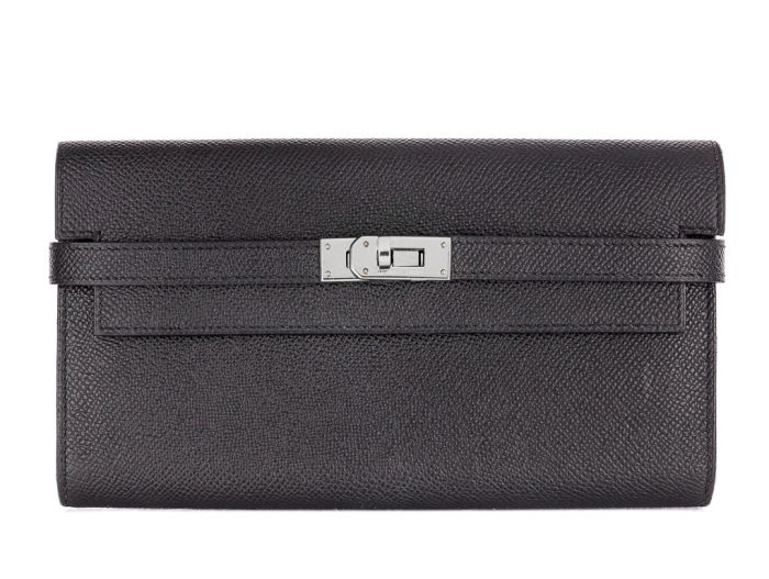 Hermes Black Epsom Kelly To Go Wallet