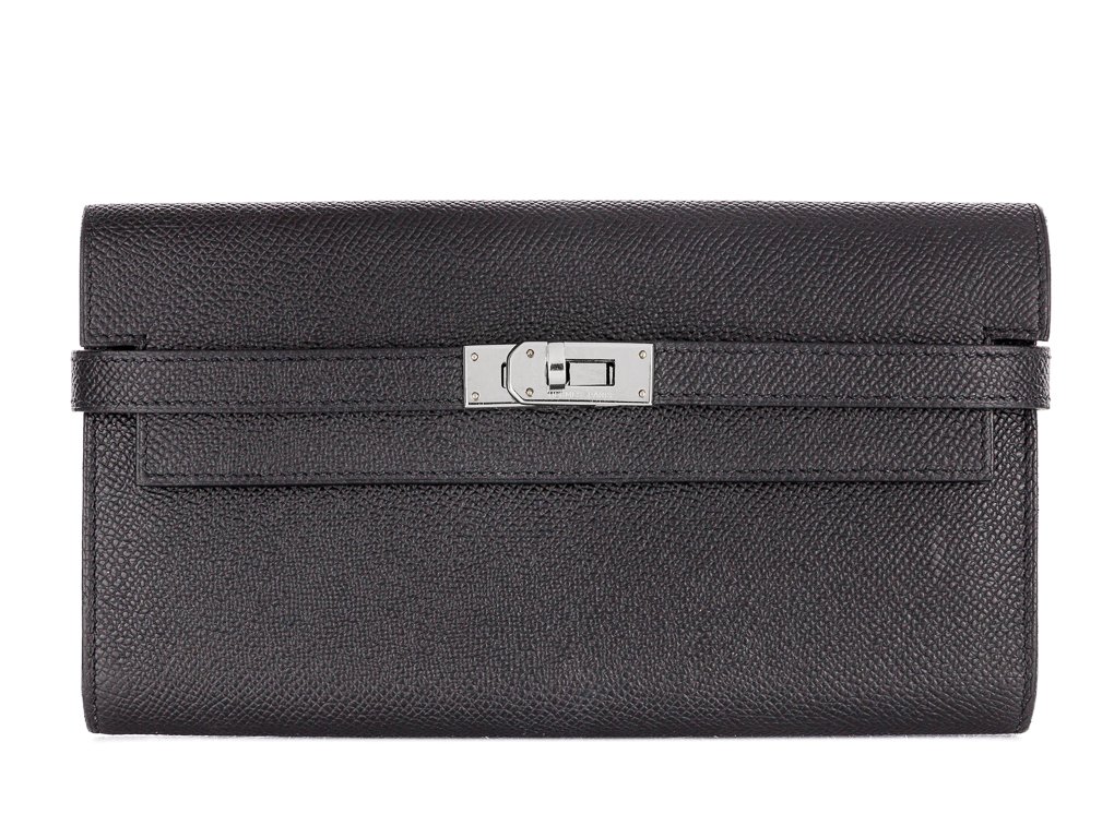 Hermes Black Epsom Kelly To Go Wallet