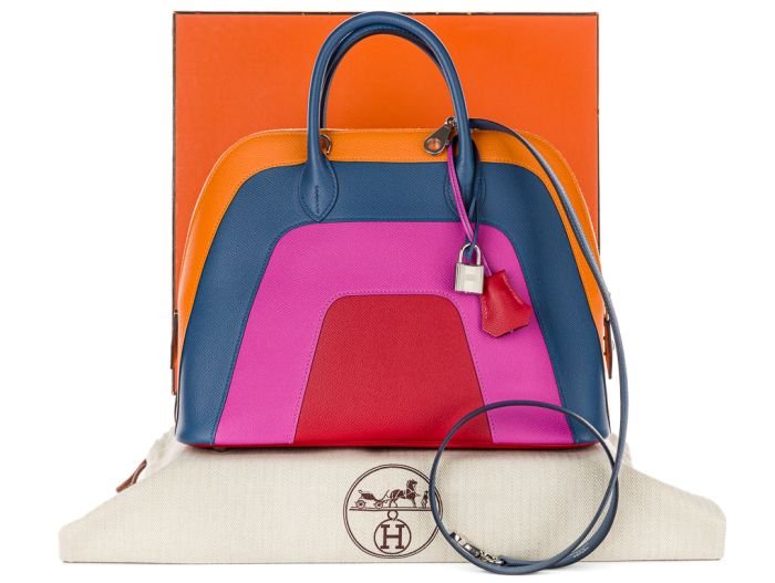 Hermes Bolide 1923 30 Sunset Rainbow Epsom Bag