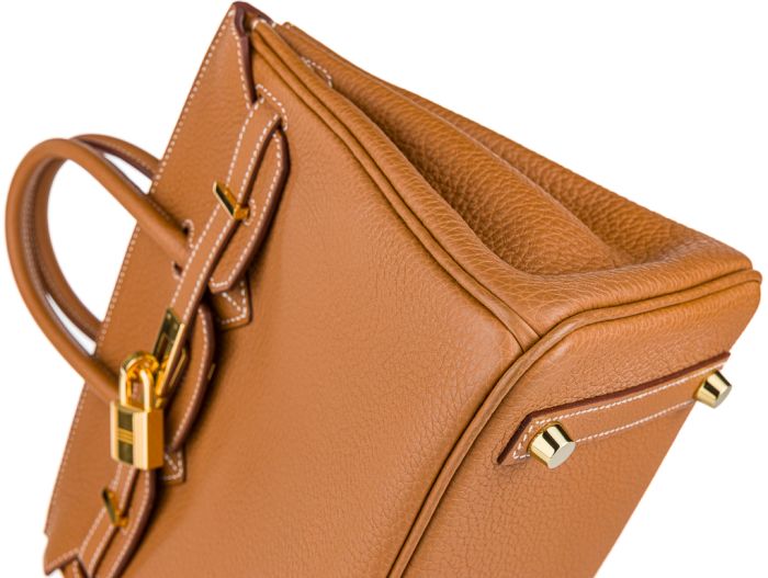 Hermes Gold Togo Birkin 25 Bag - Image 4
