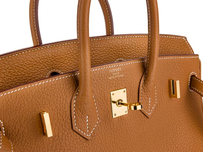 Hermes Gold Togo Birkin 25 Bag - Image 5