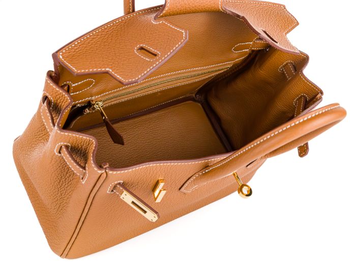 Hermes Gold Togo Birkin 25 Bag - Image 6