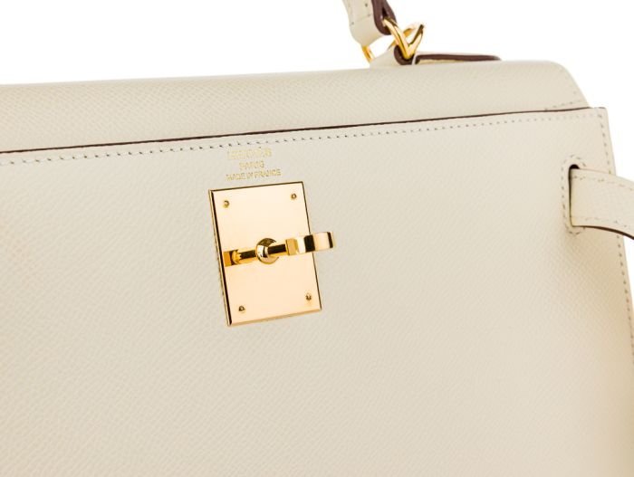 Hermes Kelly Sellier 25cm Nata Epsom Bag - Image 5