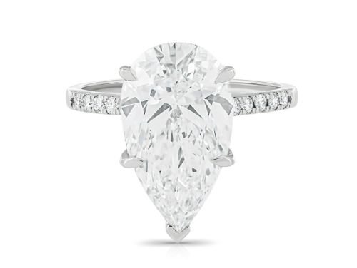 Laboratory Grown Diamond Pear Cut Half Eternity Ring (1)