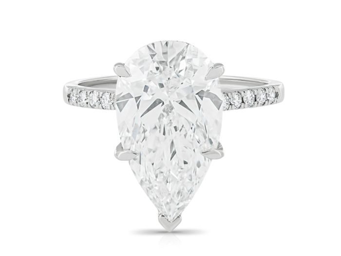 Laboratory Grown Diamond Pear Cut Half Eternity Ring (1)