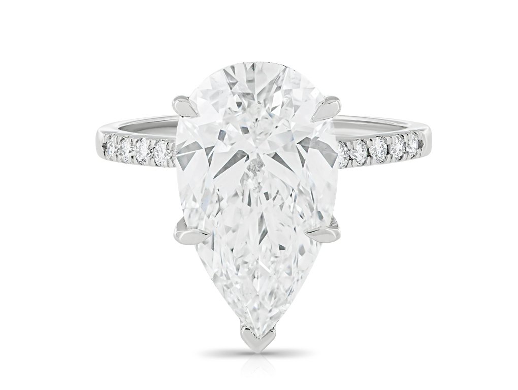 Laboratory Grown Diamond Pear Cut Half Eternity Ring (1)