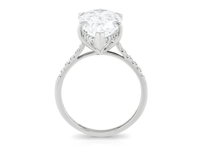 Laboratory Grown Diamond Pear Cut Half Eternity Ring (3)