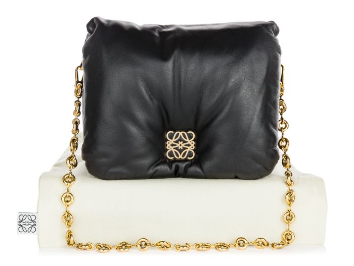 Loewe Medium Goya Puffer Black Bag (1)