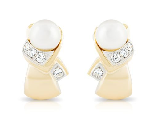 Pearl & Diamond Earrings (1)