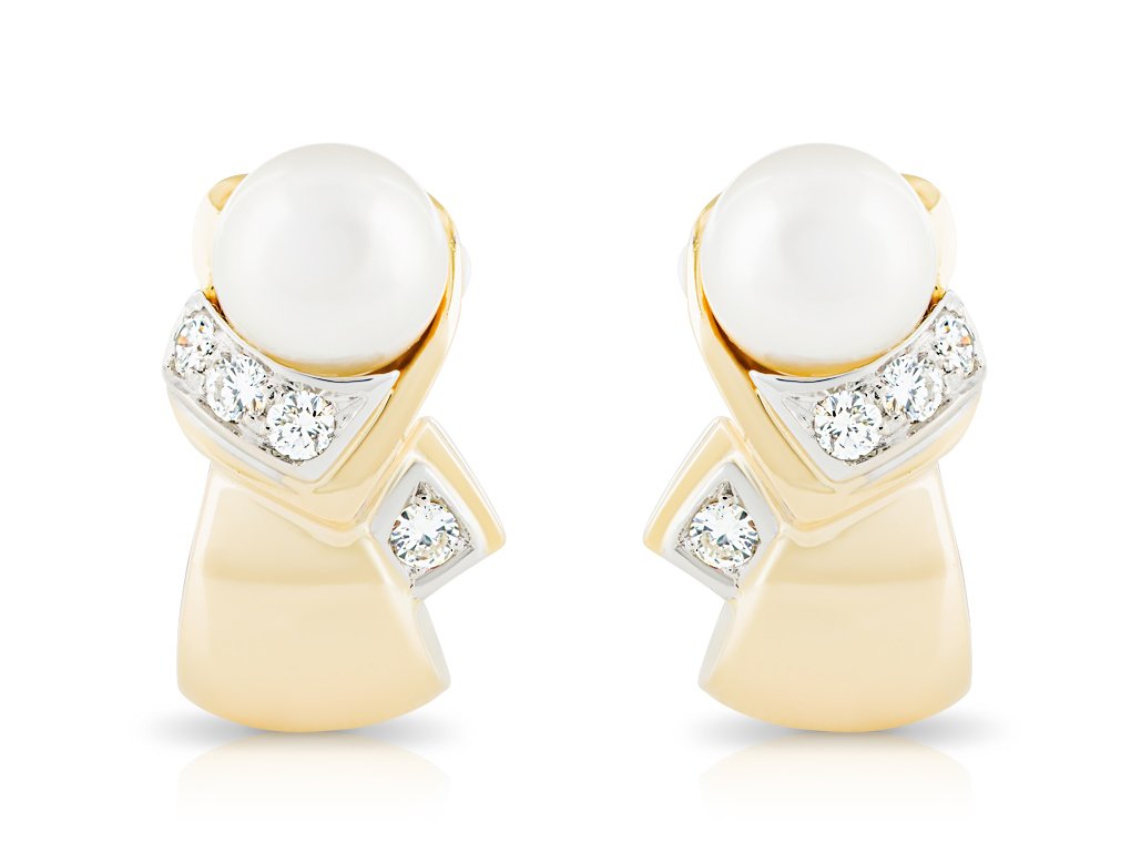 Pearl & Diamond Earrings (1)
