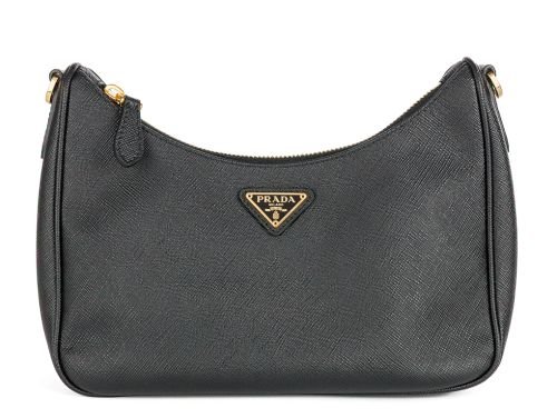 Prada Black Re-Edition 2005 Saffiano Leather Bag