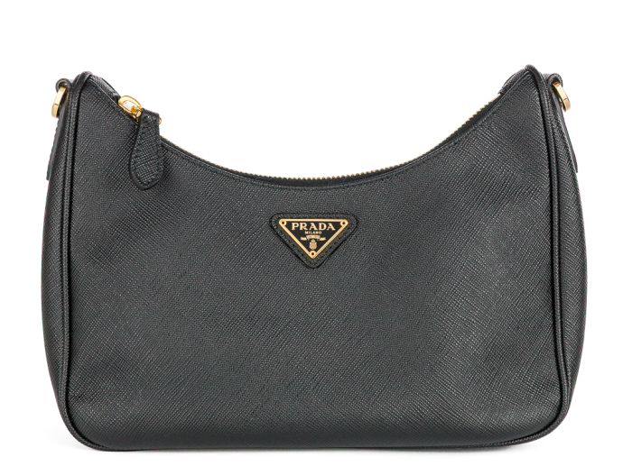 Prada Black Re-Edition 2005 Saffiano Leather Bag