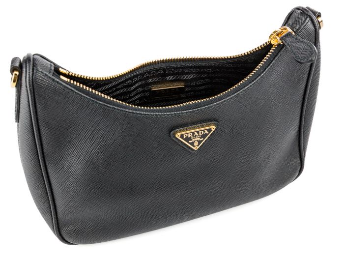 Prada Black Re-Edition 2005 Saffiano Leather Bag - Image 5