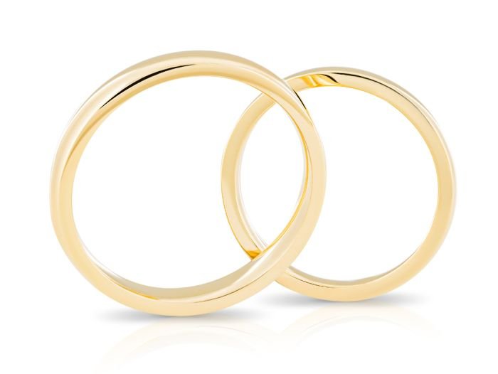Set of Two 18ct Yellow Gold Wedding Bands (3)