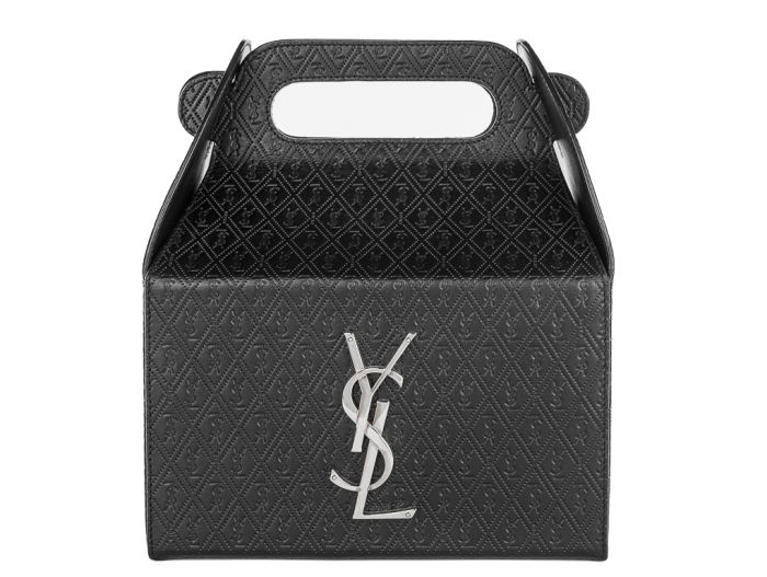 Yves Saint Laurent Black Leather Take-Away Box Bag