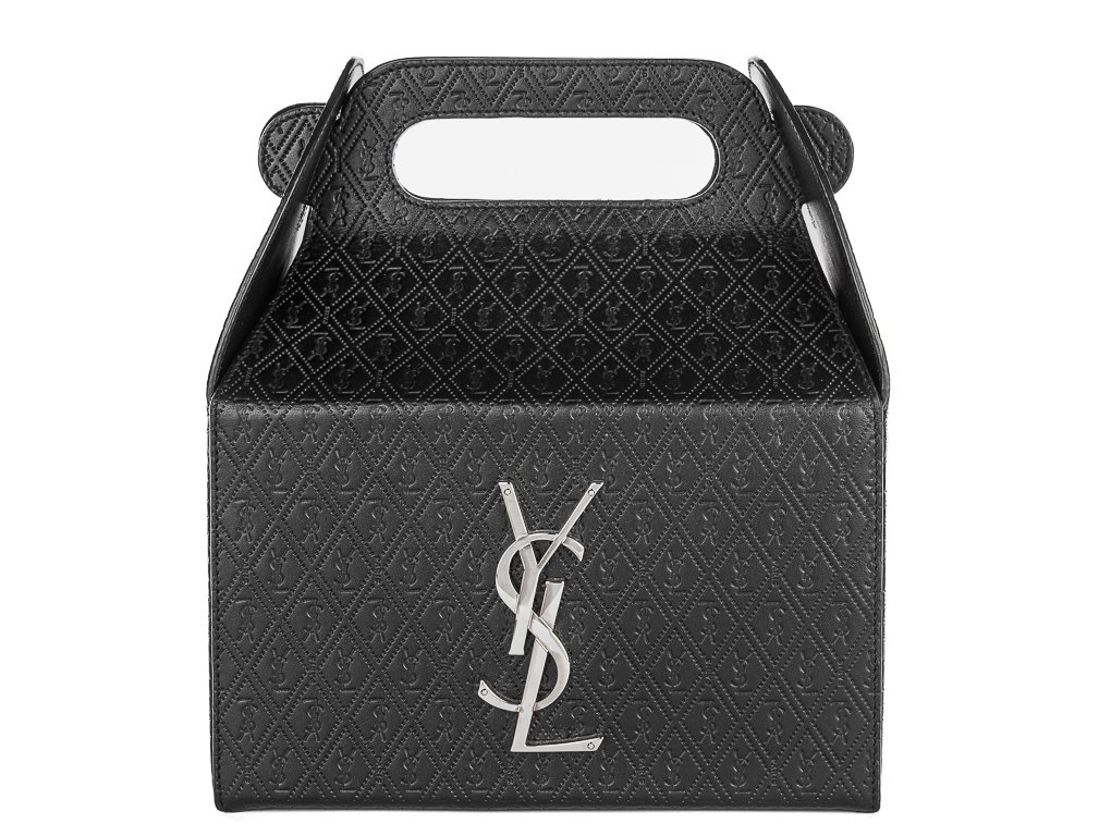 Yves Saint Laurent Black Leather Take-Away Box Bag