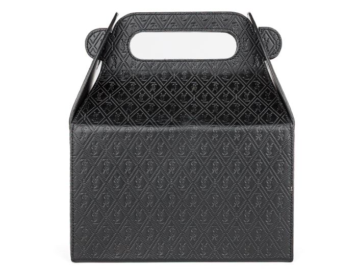 Yves Saint Laurent Black Leather Take-Away Box Bag - Image 4