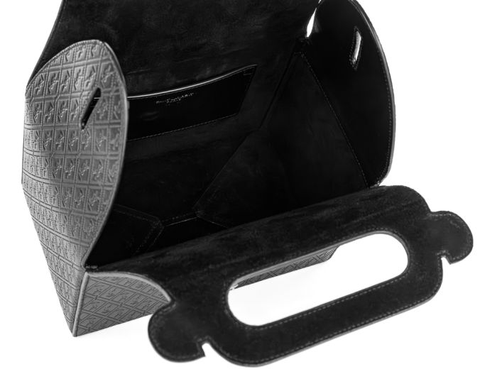 Yves Saint Laurent Black Leather Take-Away Box Bag - Image 2