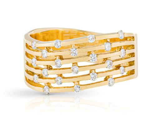 0.42ct Diamond Cigar Band Ring