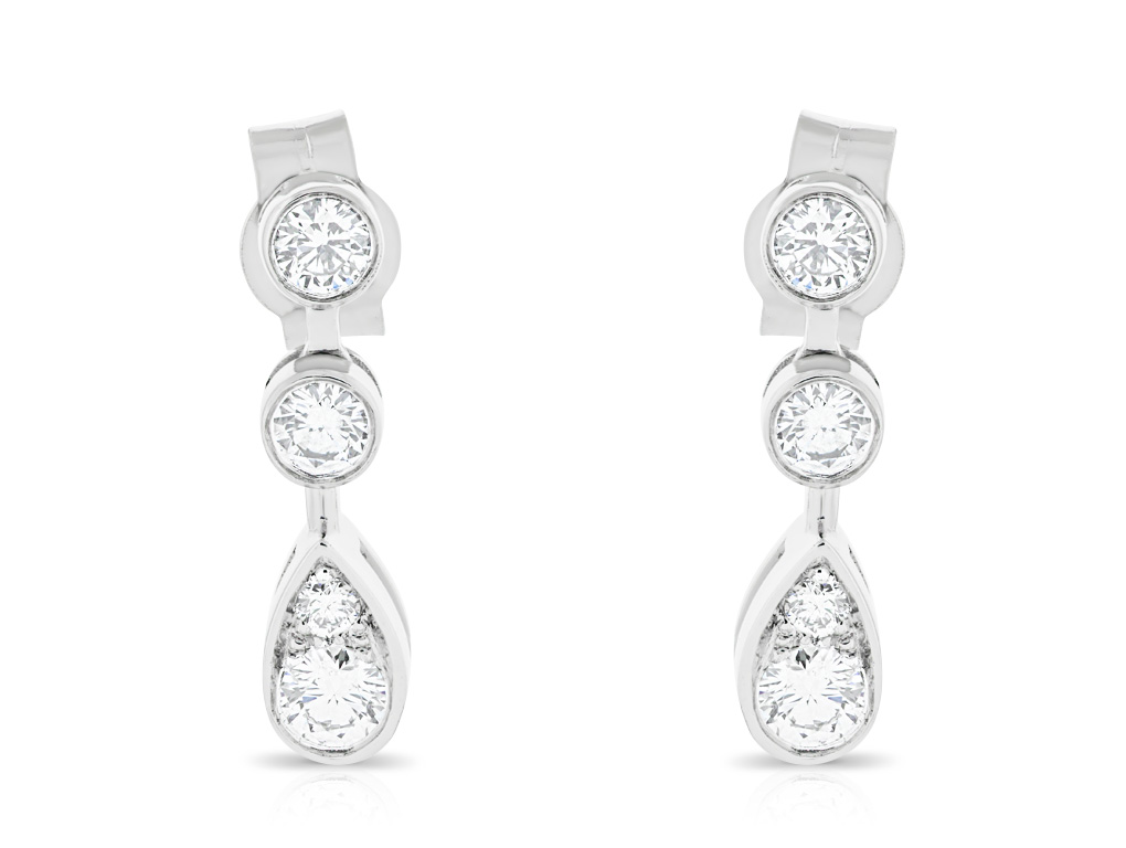 0.50ct Rain Drop Diamond Earrings (1)
