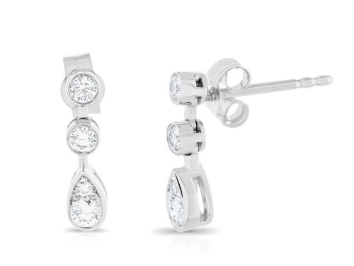 0.50ct Rain Drop Diamond Earrings (2)