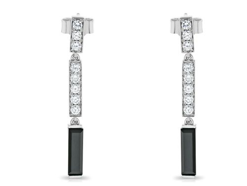 0.80ct Diamond & Onyx Drop Earrings (1)