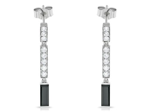 0.80ct Diamond & Onyx Drop Earrings (2)