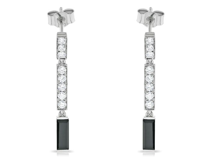 0.80ct Diamond & Onyx Drop Earrings (2)
