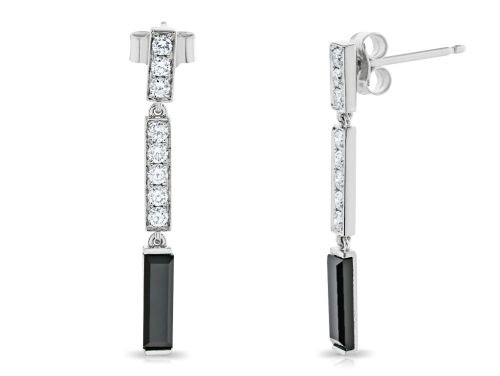 0.80ct Diamond & Onyx Drop Earrings (2)