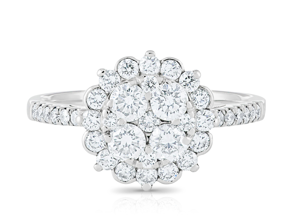 1.04g Diamond Cluster Ring