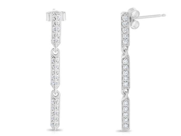 1.20ct Diamond Prism Drop Earrings - Image 2
