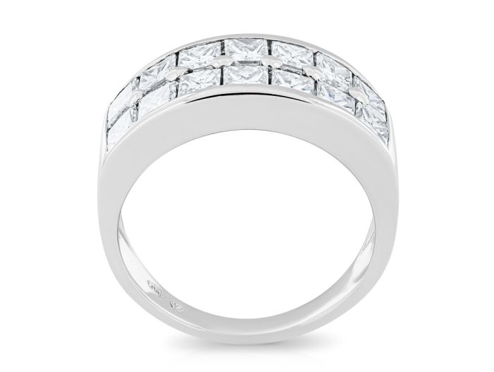 2.52ct Two Row Half Band Diamond Eternity Ring - Image 3