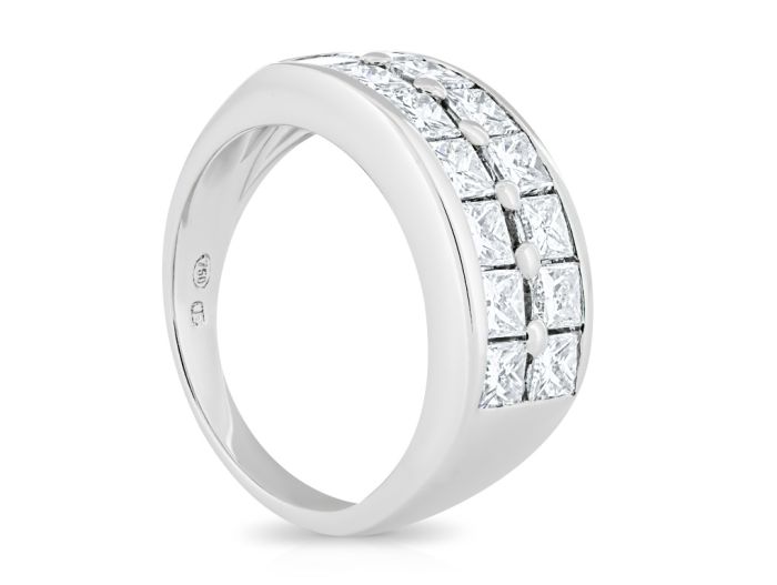 2.52ct Two Row Half Band Diamond Eternity Ring - Image 2