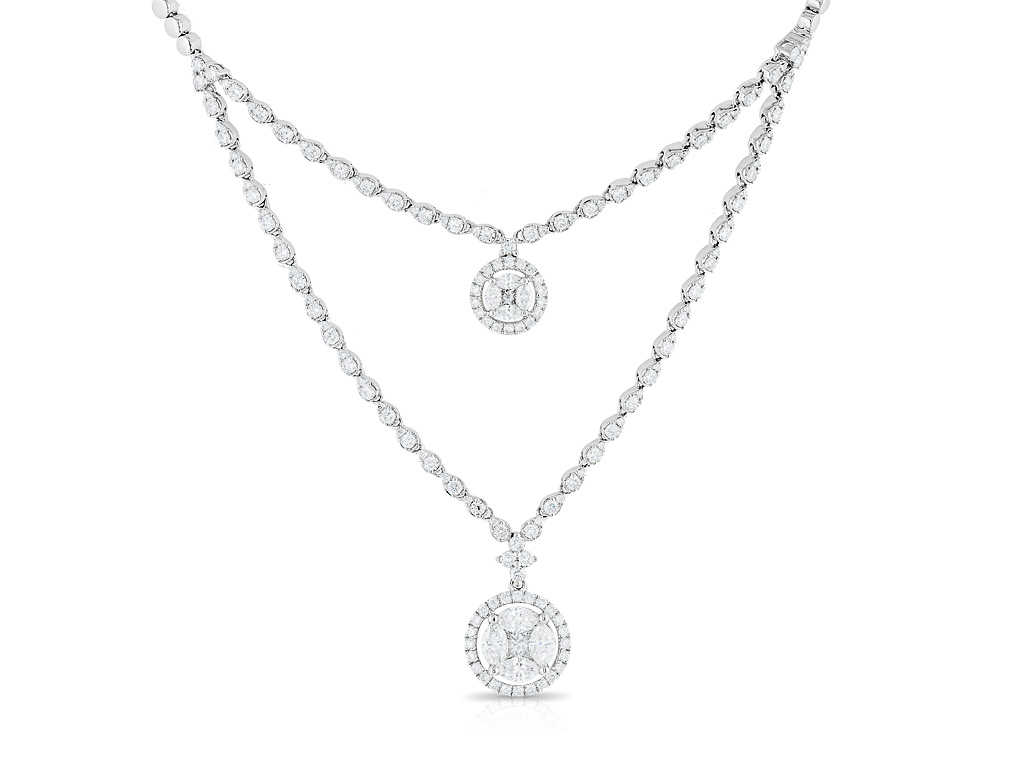 2.53ct Two Row Diamond Necklace