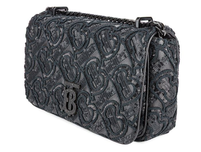 Burberry Black Lola TB Monogram Sequins Bag - Image 2