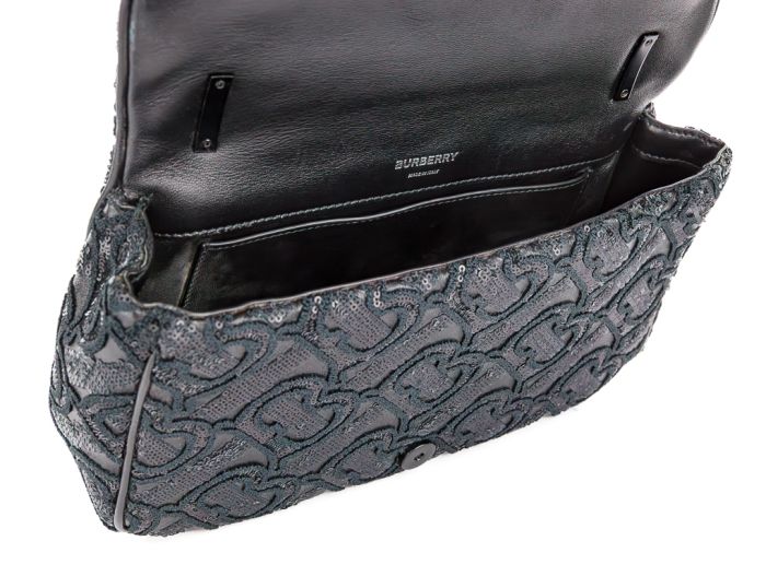 Burberry Black Lola TB Monogram Sequins Bag - Image 4