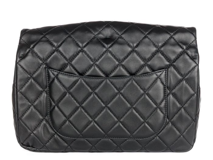Chanel Black Quilted Leather Roll Reissue 2.55 Clutch Bag - Image 3