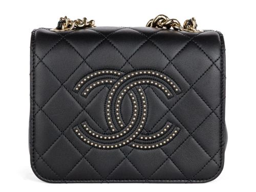 Chanel Black Lambskin Beauty Begins Flap Bag