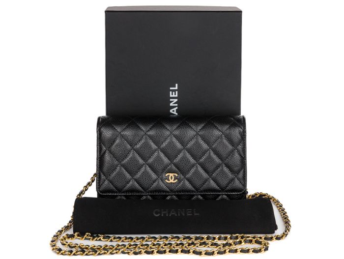 Chanel Black Cavier Wallet On Chain