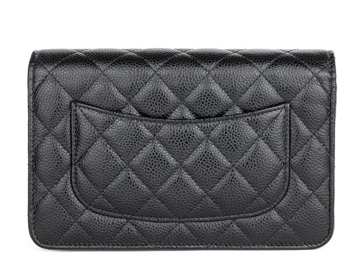 Chanel Black Cavier Wallet On Chain - Image 4